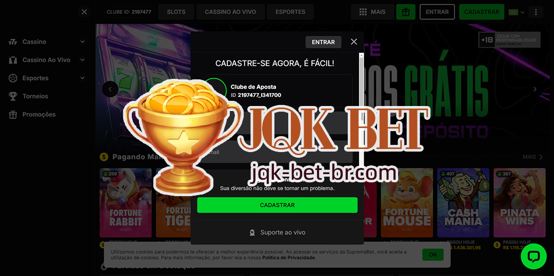 jqk bet Bônus